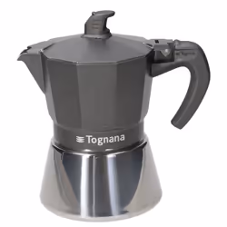 Tognana Porcellane WC43053UCIMA, Moka, 0,18 L, Grigio, Alluminio, Acciaio inox, 3 tazze, 1 pz