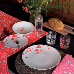 Tognana Porcellane Amore servizio da tavola 18 pz Porcellana Rosso, Bianco