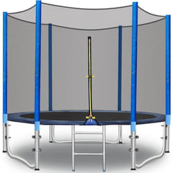 Generico - XN-019 Trampolino tappeto elastico per giardino d. 306 cm rete di sicurezza e scaletta