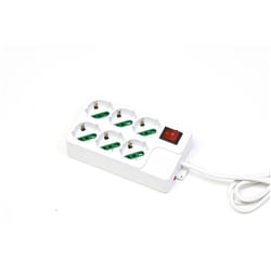 Mach Power MP-4006P prolunghe e multiple 1,5 m 6 presa(e) AC Interno Bianco