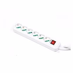 Mach Power MP-SL3006, 1,5 m, Interno, Tipo L, Tipo L, Bianco, 6 presa(e) AC