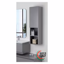 Pensile da bagno sospeso grigio 30x115cm Pastello Feridras 803007 Il pensile da bagno sospeso grigio 30x115cm Pastello Feridr ...