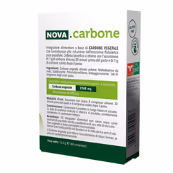 NOVA.CARBONE VEGETALE Compresse gonfiore e gas 40 pz