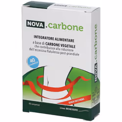 NOVA.CARBONE VEGETALE Compresse gonfiore e gas 40 pz