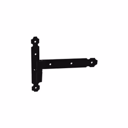 Cerniere Bandelle mezza croce nero In acciaio nero, completa di cardine Lunghezza 30 cm.