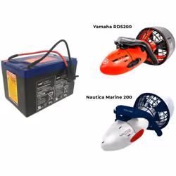 Piombo-Acido 12V / 5AH Garantisce un'autonomia fino a 60 minuti per il seascooter in base al tipo di utilizzo Il valore di du ...