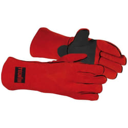 Telwin - 804337 Montana Plus Guanti Protettivi Rinforzati Professionali Per Saldatura, dpi per la Protezione di Mani e Avambracci in Crosta Bovina di