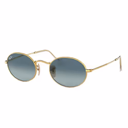 Ray-Ban OVAL, Adulto, Unisex, Ovale, Oro, Lenti senza polarizzazione, Metallo