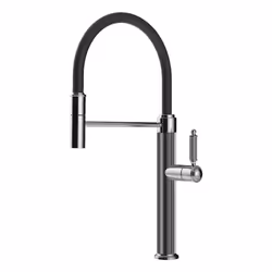 Gessi 60634, Standard, Nero, Cromo, Leva sanitaria, Singolo, Tipo C, 360°