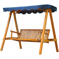 Outsunny - Dondolo da Giardino 3 Posti con Tetto Parasole 210x130x185cm