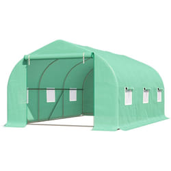 Serra da Giardino a Tunnel 4.5x3x2m con Tetto Spiovente in pe - Outsunny