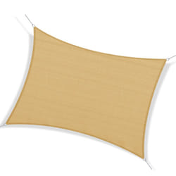 Outsunny - Tenda da Sole a Vela Ombreggiante in pe Anti-UV 4x6m Gialla