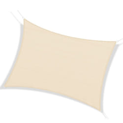 Outsunny - Tenda a Vela Ombreggiante in hdpe Anti-UV 4x6m Crema
