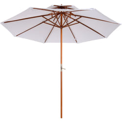 Ombrellone da Giardino 2.7x2.7 m con Manovella color Bianco - Outsunny