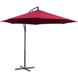 Ombrellone da Giardino 3x2.5 m a Braccio Inclinabile Rosso Scuro - Outsunny