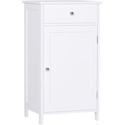 Kleankin - Mobiletto Design Anti-Ribaltamento 2 Cassetti da Bagno Bianco
