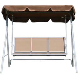 Outsunny - Dondolo da Giardino a 3 Posti Tetto Parasole Rimovibile