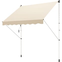 Tenda da Sole 3x1.5m Telescopica a Parete Avvolgibile Beige - Outsunny