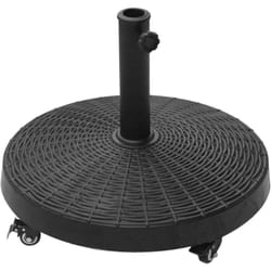 Outsunny - Base di Appoggio per Ombrellone 4 Rotelle con Freni