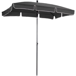Ombrellone da Giardino Rettangolare 2x1.3 m con Inclinazione Grigio - Outsunny