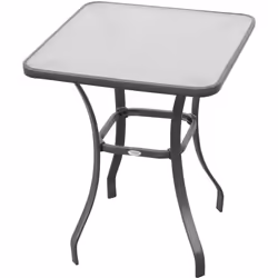 Descrizione: Questo tavolino dal design contemporaneo con piano in vetro temperato è ideale per uso esterno. Resistente alle  ...
