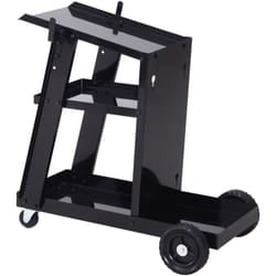 Durhand - Carrello Porta Utensili a 3 Ripiani per Garage Officina in Acciaio Nero