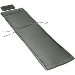 Cuscino per Sdraio Lettino Prendisole da Giardino Grigio 198x53x5cm