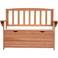 Outsunny - Panchina da Giardino 2 Posti con Vano Contenitore Legno