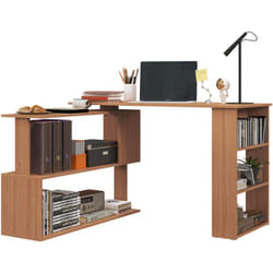 Scrivania Angolare con Parte Estraibile Tavolo da Pranzo 120x110x74.5cm - Homcom