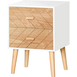 Homcom - Design Moderno Comodino Camera da Letto, Legno, 40x30x55.5 cm