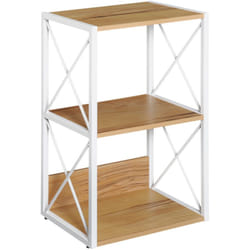 HOMCOM Mobiletto Scaffale per Soggiorno Cucina Bagno 3 Ripiani Legno