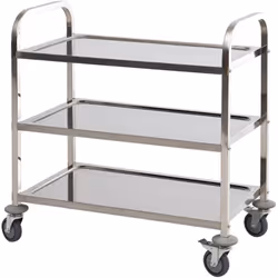 Descrizione: Organizzate la vostra cucina con questo carrello da cucina elegante e versatile di HomCom. Realizzato in acciaio ...