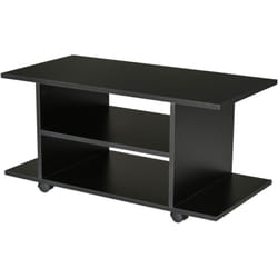 Homcom - Mobile tv con Ruote e Ripiani Arredamento Moderno in Legno 80x40x40cm