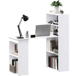 Scrivania Computer con Libreria Salvaspazio Tavolo da Pranzo Porta pc - Homcom