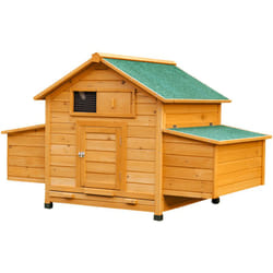 Pollaio in Legno di Abete Prefabbricato Casetta per 2-4 Galline - Pawhut