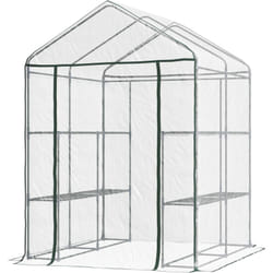 Outsunny - Serra da Giardino in pvc Trasparente con Ripiani Verde
