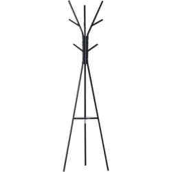 HOMCOM Appendiabiti da Terra per Ingresso Attaccapanni Moderno Nero 45x45x180cm