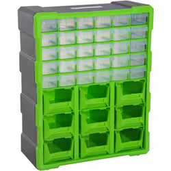 Descrizione: Questa cassettiera per minuteria in plastica è perfetta per riporre bulloni, dadi, viti, chiodi e molto altro. D ...