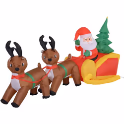 Descrizione: Vuoi vivere un Natale davvero magico e straordinario? Con questo grande gonfiabile di HOMCOM, lungo più di 2 met ...