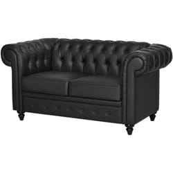 Moderno Divano Due Posti Stile Chesterfield in pu 160x84x80 cm - Homcom