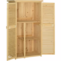 Descrizione: Vuoi tenere i tuoi attrezzi da giardino sempre a portata di mano? Questa pratica casetta in legno Outsunny è la ...