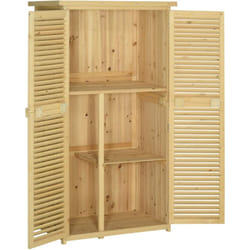 Outsunny - Capanno Attrezzi da Giardino, Legno di Abete Impermeabile