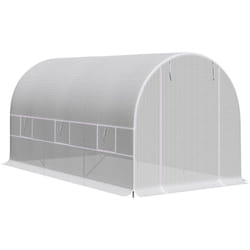 Serra per Orto a Tunnel 4x2x2m con Struttura in Metallo e Telo in pe - Outsunny