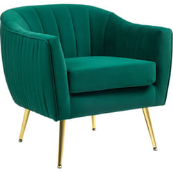 Homcom - Poltroncina da Salotto Imbottita con Braccioli (71x72x73 cm) Verde