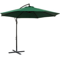 Ombrellone da Esterni con Manovella in Acciaio e Poliestere Verde - Outsunny