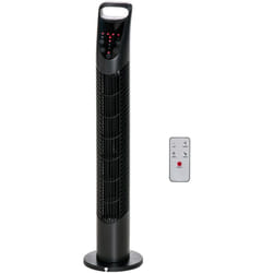 Homcom - Ventilatore a Torre Oscillante con Telecomando Ф18 x 78.5cm, Nero