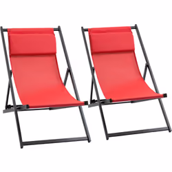 Descrizione: Goditi un po'di relax a casa o in spiaggia con questo fantastico set da 2 sdraio pieghevoli Outsunny! Grazie al  ...
