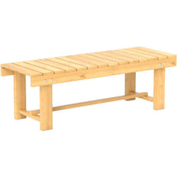 Panchina da Esterni Impermeabile 2 Posti in Legno di Abete 110x38x35cm - Outsunny