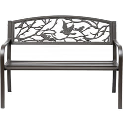Outsunny Panchina da giardino per Esterni con Schienale 127x60cm Marrone