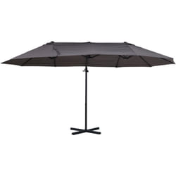 Ombrellone Doppio Poliestere Anti-UV Impermeabile Grigio - Outsunny